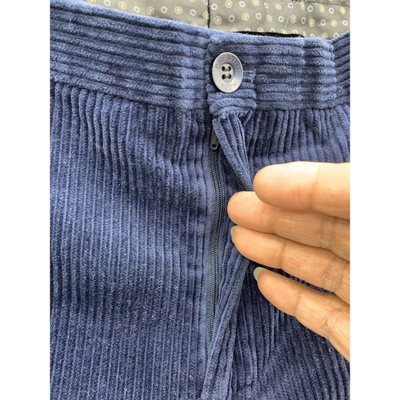 Prestige Original Corduroy Pants Mens 40 X 32 Blue Flat Front Business Casual - Picture 13 of 16
